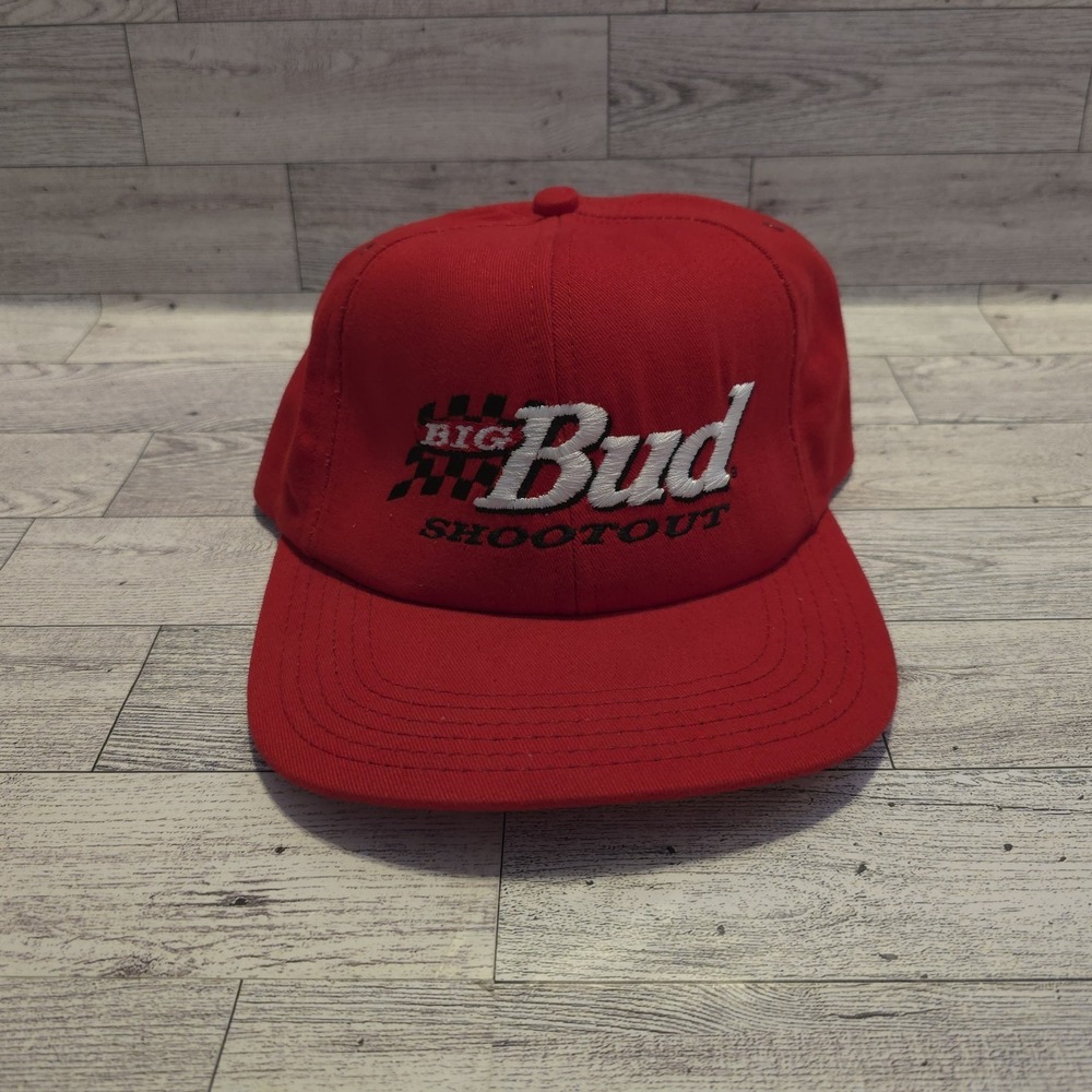 Budweiser Big Bud Shootout 1996 Vintage Snapback Hat Red